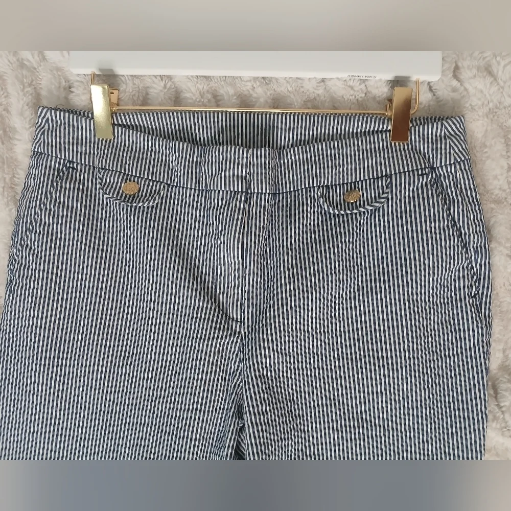 Anne Klein Blue and White Chinos
